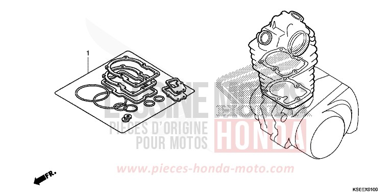GASKET KIT A for CRF150R "Big wheels" EXTREME RED (R292) from 2018